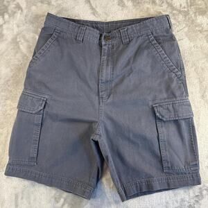 Dickies x walker Work Shorts Mens Size 33 Cargo Canvas Black Flat Front Chino